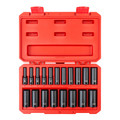 Tekton 3/8 Inch Drive Deep 6-Point Impact Socket Set with Case, 19-Piece (6-24 mm) SID91303